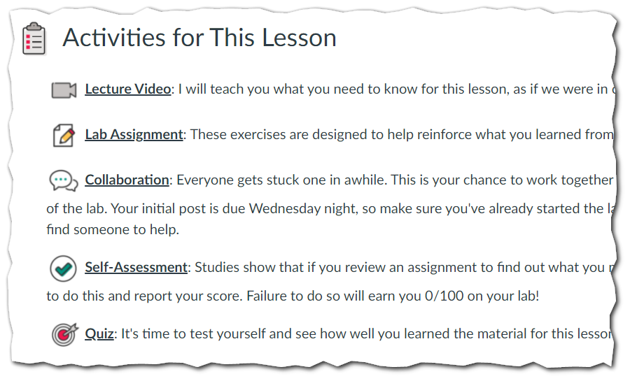 Geology 101 Canvas Activities